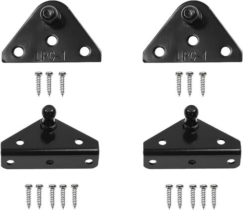10MM Gas Spring Mounting Lift Strut Bracket Ball Stud Mounting Bracket for Lift Support Prop, Pack of 4 (Black) in Saudi Arabia