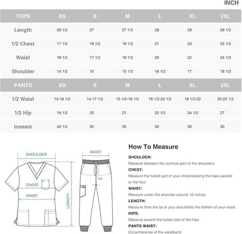 مجموعة يونيفورم وورلد سكرب للنساء - قميص وسروال مطاطي مع 8 جيوب، حزام خصر لليوجا، مضاد للتجاعيد، مقاس نحيف in Kuwait