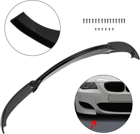 SCITOO Glossy Black Front Bumper Lip H-Style Fits for 2006-2010 for BMW E60 M5 PP Front Lip Spoiler in Saudi Arabia