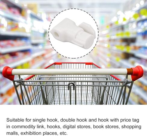 MECCANIXITY Retail Store Supermarket Mobile Phone Anti-Theft Hook Lock, 6mm Special Magnetic Display Shelf Lock,Peg Hook,Black with Words Pack of 30 in Saudi Arabia