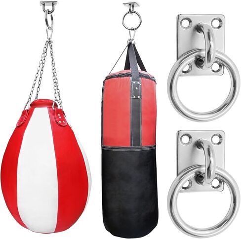 M8 Ceiling Hooks Kit,304 Stainless Steel Wall Mount Hook Pad Eye Plate,Heavy Duty with Swivel Hook for Ceiling, Gym,Balcony, Garage, Kitchen(4/6-Pack) in Saudi Arabia