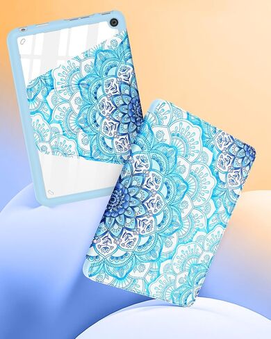 for Amazon Kindle Fire 7 Tablet Case 12th Generation 2022 Release for Women Girls Cute Girly Folio Cover Flowers Floral Design Rotating Stand with Auto Wake/Sleep for Kindle Fire 7 Cases 7" in Kuwait