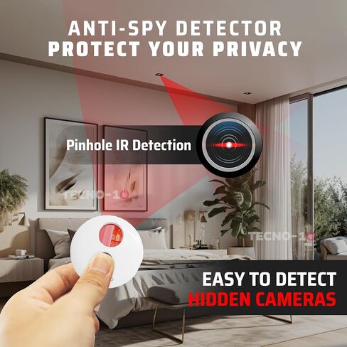 Hidden Camera Detectors SpyFinderX Spy Camera Detector for Hotel, Travel, Office, meeting rooms, Spy Camera Finder Locates Hidden Camera With Infrared Light, Portable Pocket Sized (White) in Saudi Arabia