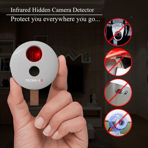 Hidden Camera Detectors SpyFinderX Spy Camera Detector for Hotel, Travel, Office, meeting rooms, Spy Camera Finder Locates Hidden Camera With Infrared Light, Portable Pocket Sized (White) in Saudi Arabia