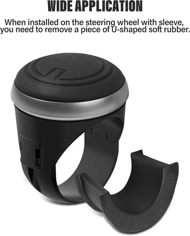 مقبض عجلة القيادة الدوار، مقبض عجلة القيادة العالمي، عجلة قيادة معدنية 360 درجة، مقبض كهربائي للسيارة مساعد القيادة in Kuwait