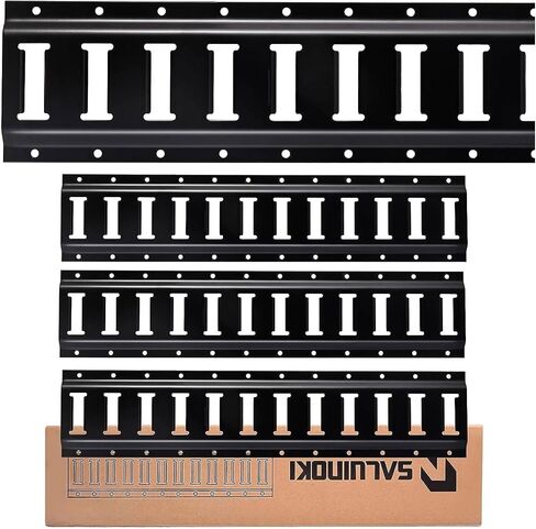 5ft E Track Rails 4 Pack Tie Down Etrack مع مسار إلكتروني من الفولاذ المطلي بالمسحوق للكراجات وورش العمل وملحقات المسار الإلكتروني in Kuwait