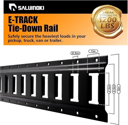 5ft E Track Rails 4 Pack Tie Down Etrack مع مسار إلكتروني من الفولاذ المطلي بالمسحوق للكراجات وورش العمل وملحقات المسار الإلكتروني in Kuwait