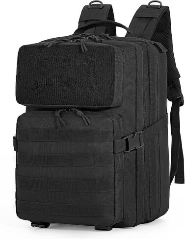CamGo Tactical Backpack for Men and Women Large Military Hiking Daypacks Molle Travel Rucksack for Outdoor Sports (25L-Black) in Saudi Arabia