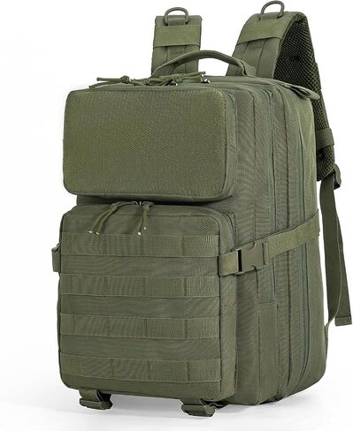 CamGo Tactical Backpack for Men and Women Large Military Hiking Daypacks Molle Travel Rucksack for Outdoor Sports (25L-Black) in Saudi Arabia