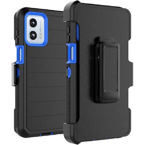 Takfox Moto G 5G 2023 Case, for Motorola G 2023 5G Belt Clip Holster Phone Case with [Built-in Screen Protector] Kickstand Protective Rugged Heavy Duty Shockproof Dustproof Cover-Black/Black