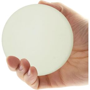 Premium Quality Large 2 Pcs Door Bumper Self Adhesive Sticker Strong Stickiness Wall Protector Guard Door Knob Stopper 3.2 Inches Rubber Round White Silicone Door Handle Bumper Set
