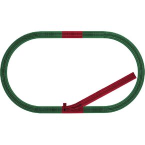 Lionel American Flyer, Electric S-Gauge Track, Outer Passing Loop Add-On Track Pack