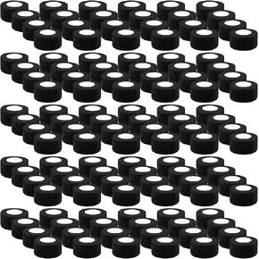 BQTQ 120 Rolls Self Adhesive Bandage Wrap 1 Inch x 5 Yards Black Athletic Tape Self Adherent Wrap Stretch Bandages Self Stick Bandage Wraps Tape for Wrist Ankle Swelling Sprains