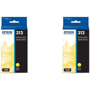 EPSON 312 Claria Photo HD Ink Standard Capacity Yellow Cartridge (T312420-S) Works with Expression Photo XP-8500, XP-8600, XP-8700, XP-15000