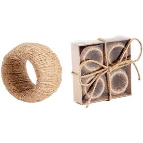 Nautical Napkin Rings Set of 4,Jute Napkin Ring -Burlap Napkin Rings Set for Harvest, Thanksgiving, Christmas, Farmhouse, Beach, Party Decoration, Wedding, Dining Table etc. (Jute Natural, 4)