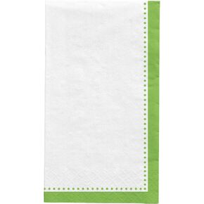 Premium Buffet Napkins, 8" x 4" (20-Pack) - Elegant White Napkins with Vibrant Red Border, Perfect for Parties & Events, Gold