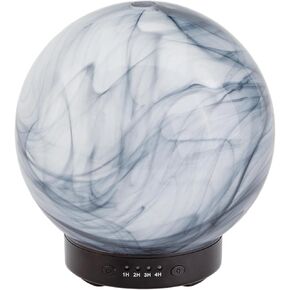 Aromatherapy Essential Oil Diffuser, 120ml Ultrasonic Aroma Mist Humidifier w/Timer, 7 Color LED Lights with Remote, Diffusers for Bedroom Baby Home Office Spa Hotel Yoga Lasts 3.5H-Gray