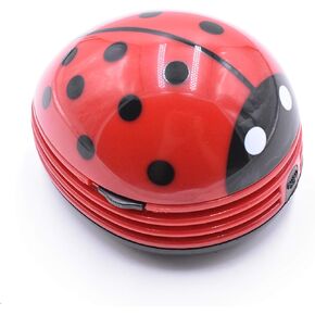 Art&Beauty Red Beetle Shaped Portable Corner Desk Table Top Vacuum Cleaner Mini Cute Vacuum Cleaner Dust Sweeper