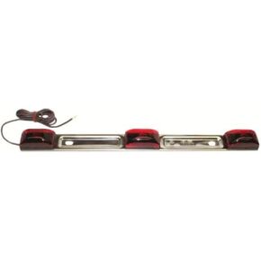 Peterson Manufacturing V151-3RL Light Bar, Blue,Red, 14.25"x1.19"