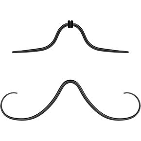 BodyAce 14G 16G Mustache Septum Ring, 316L Surgical Steel Nose Rings for Men Women, 2Pcs Funny Mustache Hanger Piercing Nose Jewelry Black Gold Silver in Saudi Arabia