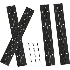 4 قطع مفصلات بيانو شديدة التحمل، مفصلات بيانو ومتواصلة سوداء مقاس 8 بوصة 304، سمك 0.05 بوصة، عرض مفتوح 1.2 بوصة، مثالية لأبواب الخزانة القابلة للطي، مفصلات أثاث سوداء من الفولاذ المقاوم للصدأ in Kuwait