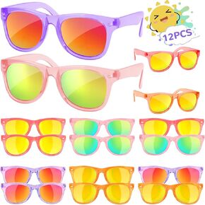 Kids Sunglasses Bulk Party Favors - 24 Packs Boys Girls Sunglasses for Kids Age 3-8 with UV 400 Protection, Neon Sunglasses for Kids Birthday Party