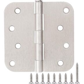 3 Pack 4 Inch Door Hinges Gold Hardware Interior Door Hinges 4in Outdoor Heavy Duty Kitchen Cabinet,Closet,Gate,Wooden Furniture Storage Box Hinges for Doors Front Hallway Residential Hinges Rounded