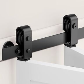 ZEKOO 36" Bifold Sliding Barn Door Hardware Track Kit Bifold Barn Door Bifold Closet Door for Two 16" Doors, Top Mount, Smoothly and Quietly, Easy Install (Doors not Included)