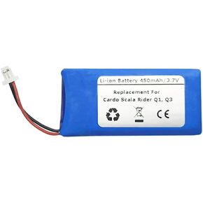 3.7V 450mAh Replacement Battery for Cardo Scala Rider Q1, Q3 Bluetooth Headsets