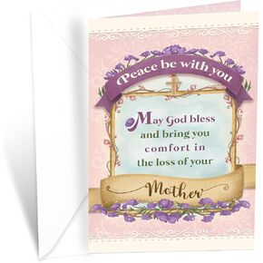 Prime Greetings Religious Sympathy Cards, Made in America, Eco-Friendly, Thick Card Stock with Premium Envelope 5in x 7.75in, Packaged in Protective Mailer