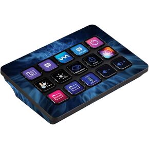 MightySkins Skin Compatible with Elgato Stream Deck MK.2 - Blue Mystic Flames | Protective, Durable, and Unique Vinyl Decal wrap Cover | Easy to Apply and Change Styles | Made in The USA