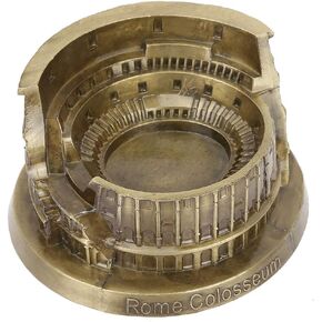 Metal Ornament Figurine, Roman Colosseum Statue Hand Soldering Home Decor World Landmarks Cast Art Crafts Gifts