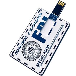 USB Flash Drive 64GB Thumb Drive High Speed USB Drive USB 2.0 Memory Stick FBI/CIA ID Card Certificate Accessories Design Waterproof
