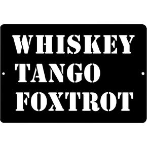Funny Military Alphabet Tin Sign Wall Decor Man Cave Bar Veteran Acronym Joke Gift Whiskey Tango Foxtrot