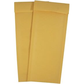 4" X 11" Narrow Kraft Bubble Mailers Padded Shipping Envelopes 4 x 11 Mailing Self Seal Cushion Packaging 25 Pack