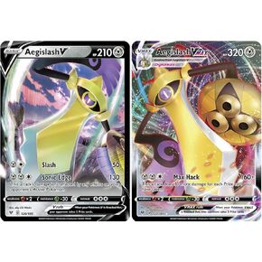 Pokemon Vmax Card Set - Aegislash VMAX 127/185 & Aegislash V 126/185 - Vivid Voltage - Ultra Rare Card Lot