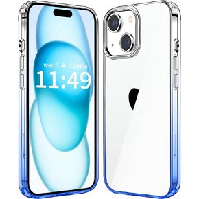 JJGoo متوافق مع حافظة iPhone 15، حافظة هاتف شفافة مقاومة للصدمات، غطاء واقٍ خلفي صلب مضاد للخدش من البولي كربونات، شفاف
