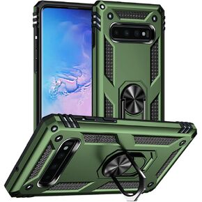 Aozuoton for Samsung Galaxy S10 Case, Galaxy S10 Case, [Military Grade 16ft. Drop Tested] Ring Shockproof Protective Phone Case for Samsung Galaxy S10,Blue