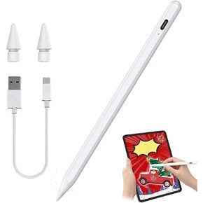 Stylus Pen for iPad, Apple Pencil for iPad 2018-2023 with Palm Rejection, Tilt Sensitivity iPad Stylus Pen Compatible with iPad 6/7/8/9/10, iPad Pro 11"/12.9", iPad Air 3/4/5, iPad Mini 5/6