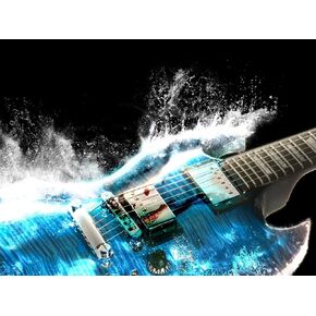 Zimal Full Round Diamond Embroidery Guitar Full Drill Round 5D Diamond Painting Musical Instruments Picture of Rhinestone Decor Home 11.8 X 15.8 Inch in Kuwait