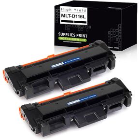 Compatible Toner Cartridge Replacement for Samsung 116L MLT-D116L MLTD116L MLT116L, Use with Samsung Epress SL-M2825DW SL-M2835DW SL-M2885FW SL-M2875FD SL-M2875FW SL-M2625D Printer, 2 Black