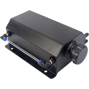 Coolant Overflow Tank Expansion Catch Tank Can 2L Aluminum(Black)