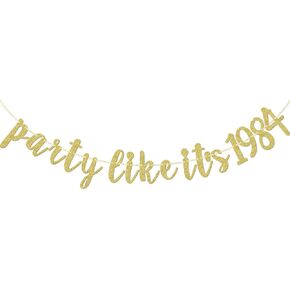 Party Like It's 1984, 40th Birthday Decorations Women Men Gold Glitter Birthday Party Decorations Sign, Funny Birthday Decorations, Back in 1984 Birthday Decor, 40th Birthday Banner, Happy 40th