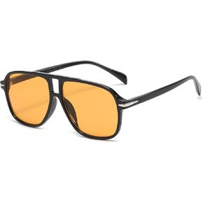 NIDOVIX Retro Aviator Sunglasses for Women Men Vintage 70s Square Classic Aviator Shades Sun Glasses UV400 Protection
