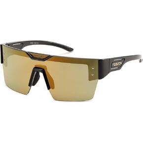 FEISEDY Sunglasses Men Women, Big Oversized Square Frame,UV400 Mirrored Sun Glasses, Cycling Driving Fishing Hiking B0064