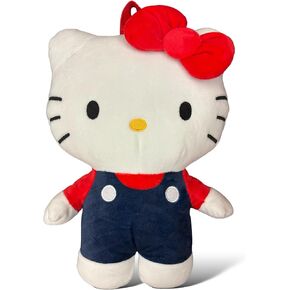 Hello Kitty Girls Red Plush Backpack for Kids - 13 Inch Hello kitty Bag with Red Adjustable Strap Mini Backpack Cute Backpack Hello Kitty Bag Backpack for Kids