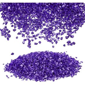uxcell Crushed Glass Glitters 2-4mm Irregular Chips Sequins, Metallic Chunky Glitters Stones for Resin Art, Nail Arts Craft, DIY Phone, Scrapbooking (Aquatic Blue, 7.09 oz/ 203g)
