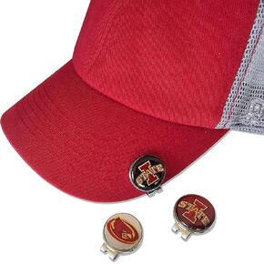 3-Pack Iowa State ISU Cyclones Magnetic Golf Ball Marker Hat Clip Marker Holder for Golf Gloves Hats Bags Caps Visor Belt