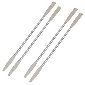4 PCS Stainless Steel Lab Spatula, Mini Double Ended Micro Spoon, Laboratory Micro Spatula, Round & Tapered Arrow End, 6" Length