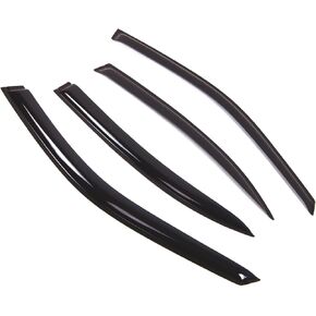 Tuningpros Window Visor Compatible with 2000-2003 Nissan Maxima, DGWV2-344 Outside Mount Deflector Rain Guard Dark Smoke, 4 Pcs Set